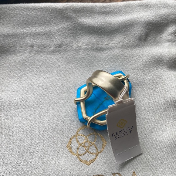 Kendra Scott Gold & Turquoise Megan Ring - Picture 2 of 4